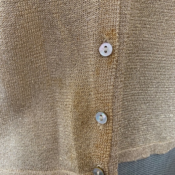 Metallic Gold Cardigan - Picture 7 of 9